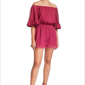 Endless Rose Off The Shoulder Drop Waist Romper